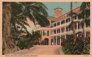 Vintage Postcard 1920's View of Royal Victoria Hotel Nassau Bahamas