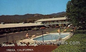 Klamath Motor Lodge - Yreka, California CA Postcard