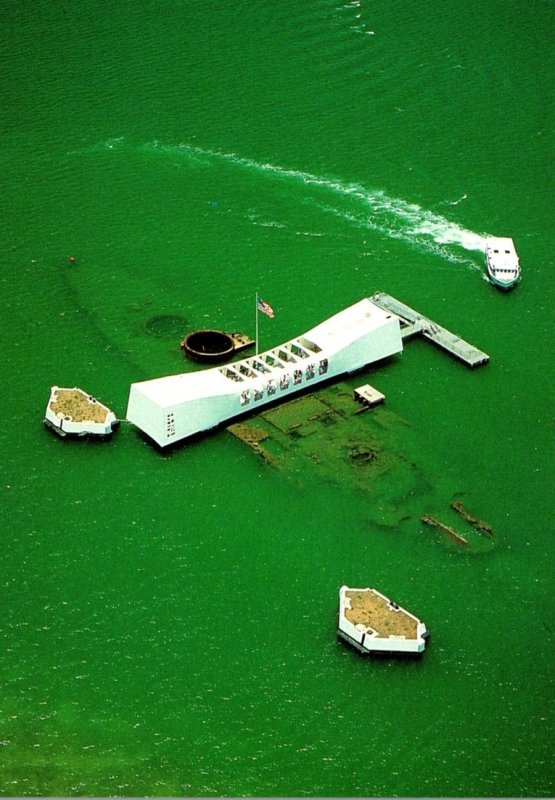 Hawaii Honolulu Aerial View U S S Arizona Memorial