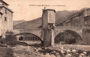 Vintage Postcard Sospel Alpes Maritimes Le Vieux-Pont France