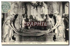 Old Postcard Bourges Cathedral Crypt Entombment