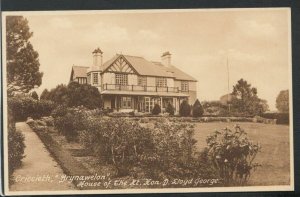 Wales Postcard - Criccieth Brynawelon, House of D.Lloyd George   RS16571