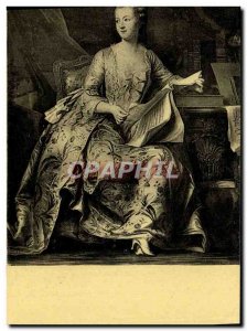 Old Postcard La Tour Maurice Quentin Portrait of Madame de Pompadour Paris Lo...