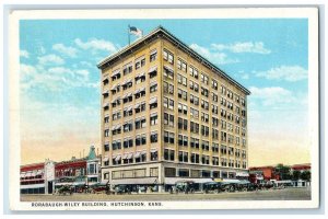 c1940 Rorabaugh Wiley Building Exterior Classic Cars Hutchinson Kansas Postcard