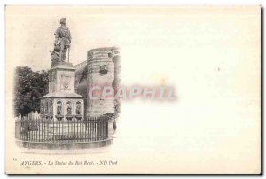 Old Postcard Angers The Statue of King Rene