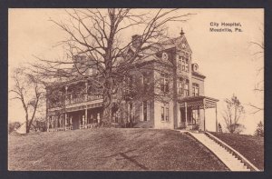 Postcard, United States, Meadville PA, City Hospital