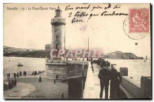 Old Postcard Marseille Le Phare Sainte Marie