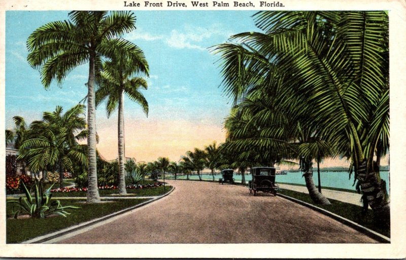 Florida West Palm Beach Lake Front Drive 1928