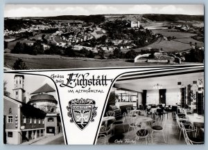 Bavaria Germany Postcard Eichstatt Interior of Cafe Fuchs 1950 RPPC Photo