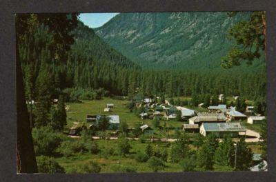 ID View of the Village of YELLOW PINE IDAHO Postcard PC