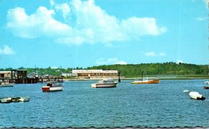 Maine Wells Harbor Scene With Lobster House Restaurant