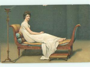 Divided-Back PRETTY WOMAN Risque Interest Postcard AA7975