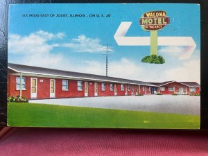 Vintage Postcard 1950's Walona Motel, New Lenox, Illinois (IL)