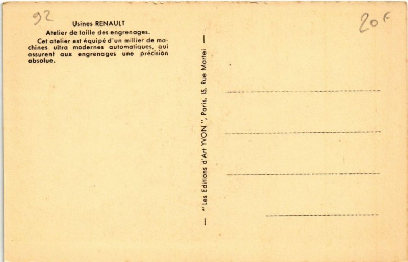 CPA BOULOGNE-BILLANCOURT Usines Renault (1322934)
