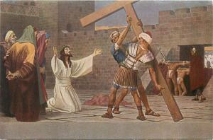 Via crucis Fugel 1932 religion postcard Jesus Christ II