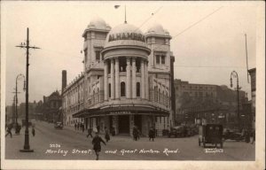 Bradford UK Morley Street & Great Horton Road c1910 Real Photo Postcard