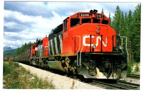 Canadian National Railway Freight Train, 1975, Rocky Mountains