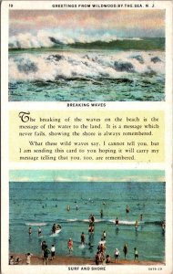 Greetings From Wildwood-By-The-Sea New Jersey Split View 1931 Curteich