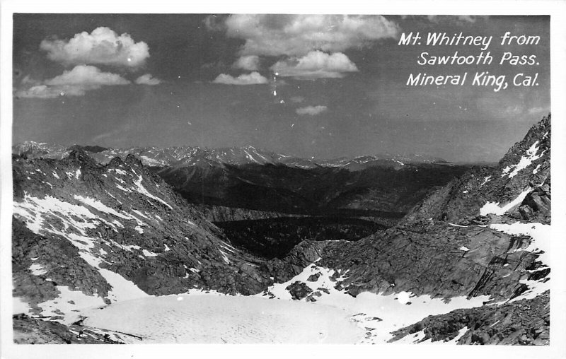 Postcard RPPC 1950s California Mineral King Tulare Mt. Whitney Sawtooth CA24-235