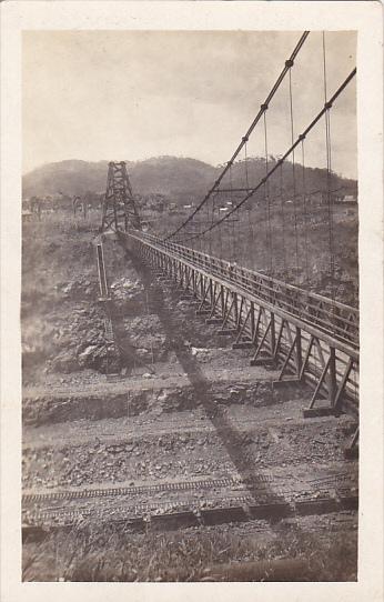 Panama Suspension Bridge Across Canal Real Photo