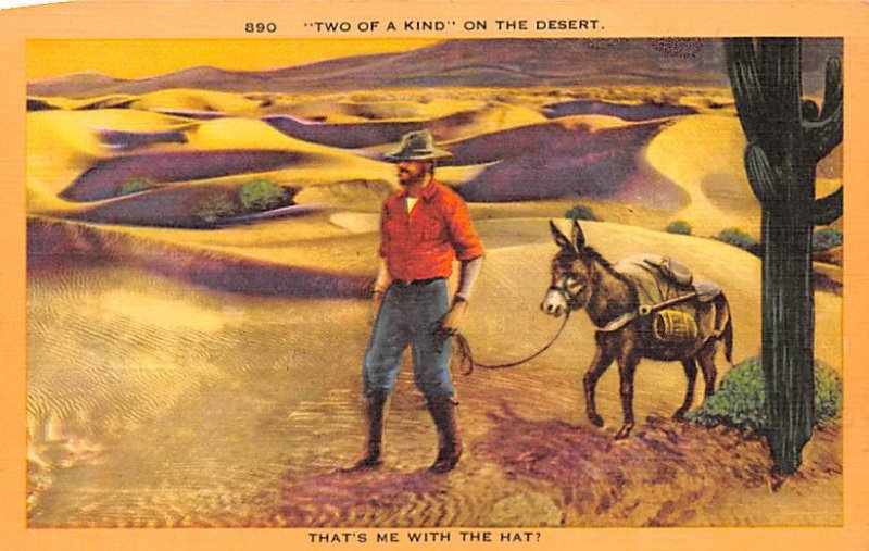 Two of a kind on the Desert Donkey Writing on back 