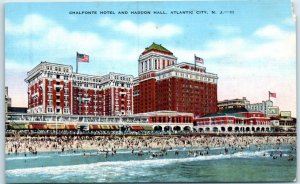 Postcard - Chalfonte Hotel and Haddon Hall - Atlantic City, New Jersey