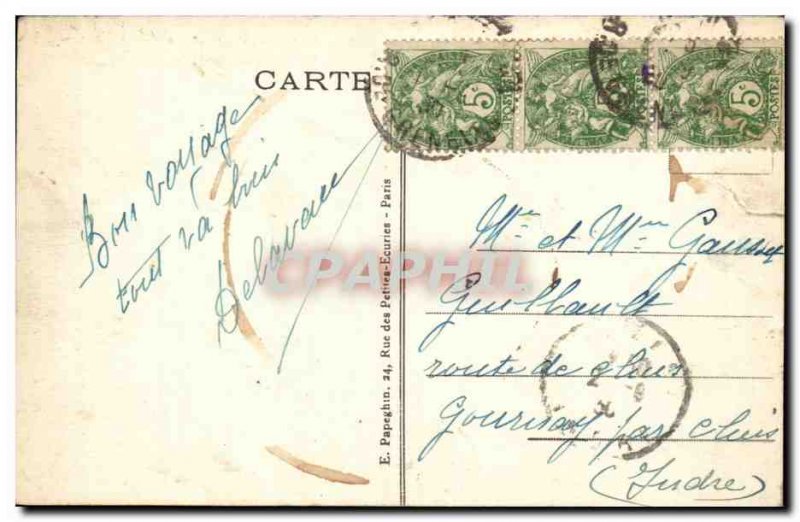 Paris Postcard Old City Hall and bridge & # 39Arcole