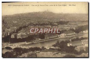 Old Postcard View of Paris View of the Sacred Heart taken of the Eiffel Tower