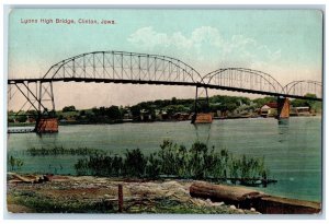 c1910 Scenic View Lyons High Bridge Clinton Iowa IA Unposted Antique Postcard
