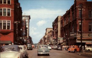 Paducah Kentucky KY 1950s Street Scene Vintage Postcard