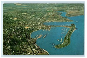 Aerial View Of Shelter Island San Diego California CA Divided Back Postcard 