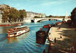 Couleurs Et Lumiere De France La Seine Au Quai De Tounelle Paris France Postcard