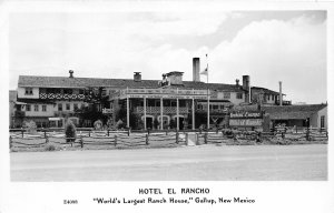 H85/ Gallup New Mexico RPPC Postcard c1940s Hotel El Rancho House 228