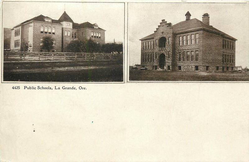 Vintage Postcard La Grande Oregon Multiview Public Schools Union County