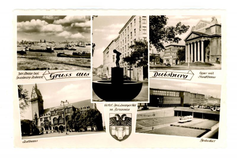 Gruss Aus   Duisburg, Germany. Multi-View   *RPPC