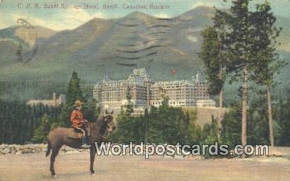 CPR Banff Springs Hotel Banff, Canadian Rockies Canada 1937 