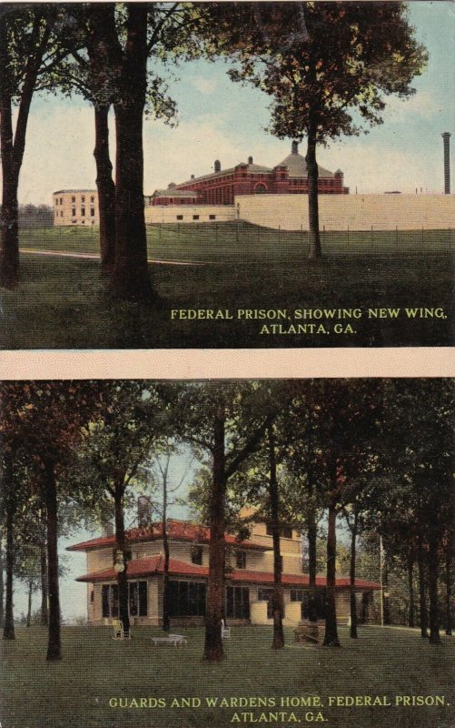 ATLANTA, Georgia, 1900-10s; Federal Prison; Split Views