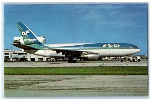 c1960's Air Florida McDonnell Douglas DC-10-30CF Airplane N101TV Postcard 