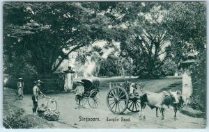 SINGAPORE, Malaysia   TANGLIN ROAD Street Scene  ca 1910s    Postcard