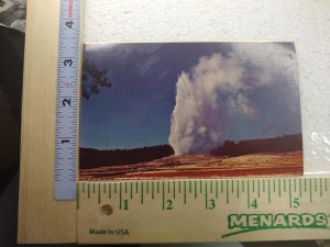 Postcard Old Faithful Geyser, Yellowstone National Park, Wyoming