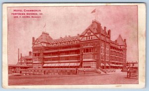 Pre1906 HOTEL CHAMBERLIN FORTRESS MONROE VA G ADAMS MGR PRIVATE MAILING POSTCARD