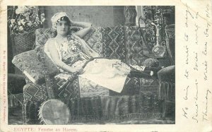 Culture & ethnography Egypt harem woman ethnic type 1906 postcard