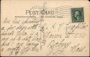 Tulsa OK Henry Kendall College c1910 Postcard OSAGE INDIAN CURIO CO