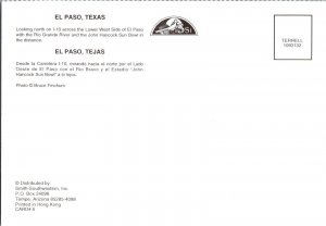 Continental Postcard El Paso, Texas Aerial View CF1