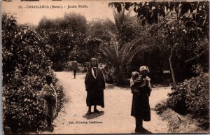 Morocco Casablanca Jardin Public Postcard C341