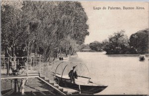 Argentina Buenos Aires Lago de Palermo Vintage Postcard C139