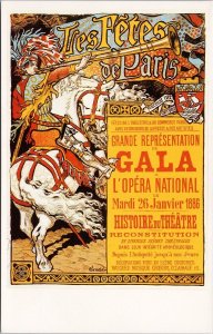 Dalkeiths Series Gala L'Opera National France Eugene Grasset Artist Postcard H35