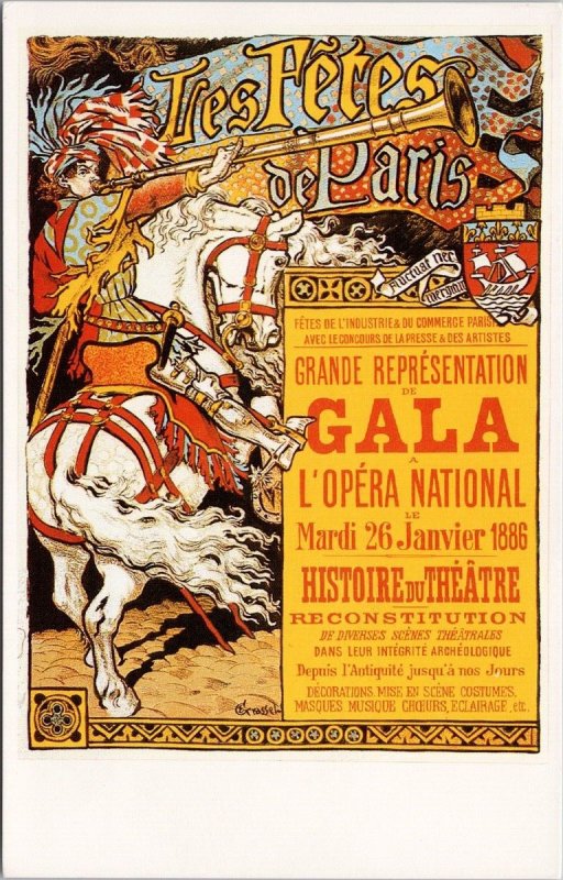 Dalkeiths Series Gala L'Opera National France Eugene Grasset Artist Postcard H35 