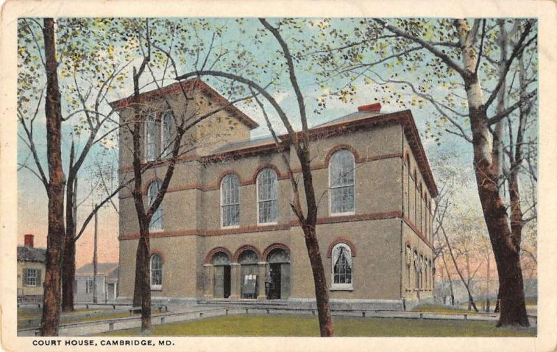 Court House Cambridge Maryland Antique Postcard L2669