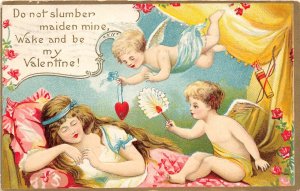 J20/ Valentine's Day Love Holiday Postcard c1910 Art Beautiful 33